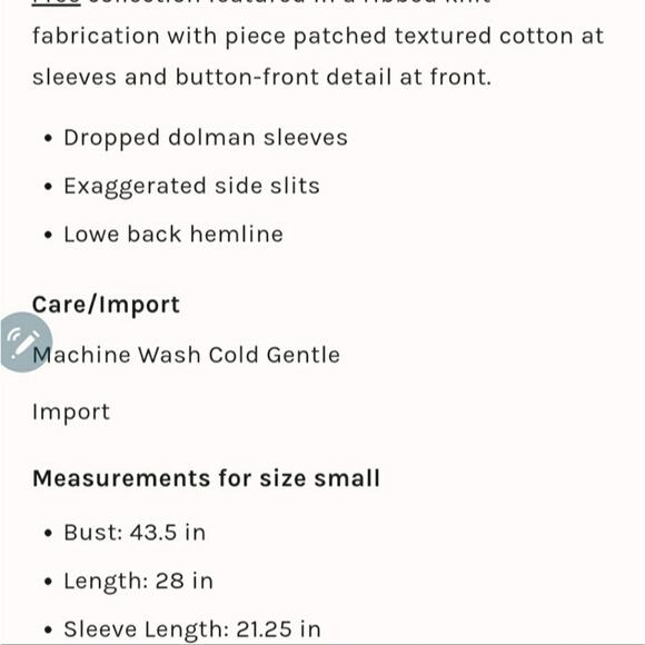 We the Free New orange Back at It oversized slouchy thermal henley size S - Picture 4 of 15